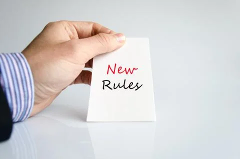 New rules text concept Stock Photos