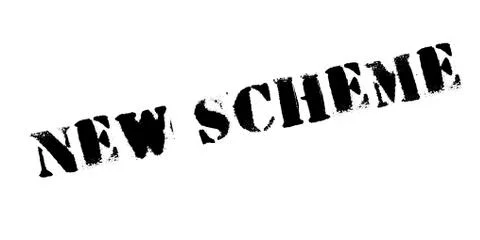 New Scheme rubber stamp Stock Illustration