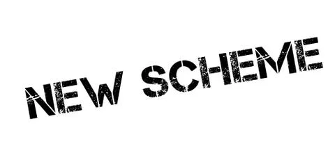 New Scheme rubber stamp 스톡 일러스트