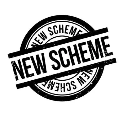 New Scheme rubber stamp 스톡 일러스트