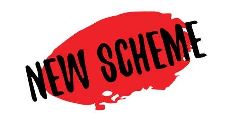 New Scheme rubber stamp 스톡 일러스트