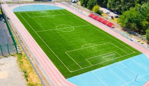 New school stadium Stock Photos