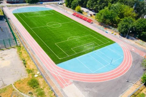 New school stadium Stock Photos