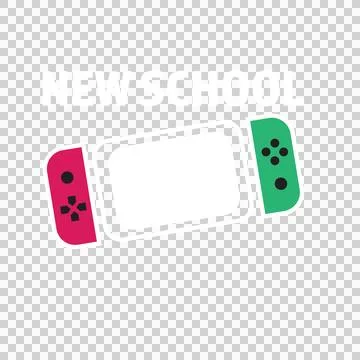 New School Text With A Stylized Rectangular Ilustração Stock