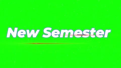 New Semester text animation. Back to school motion graphic on green screen Видео 340250790