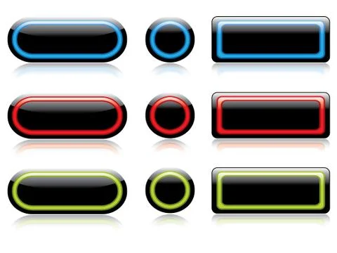 New set of buttons Stock Illustration