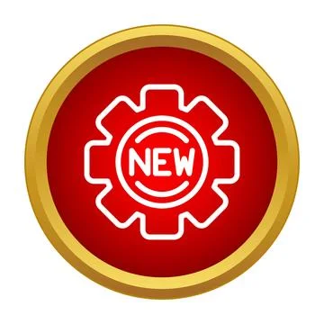 New setting gear icon indicating innovation and update Stockillustratie