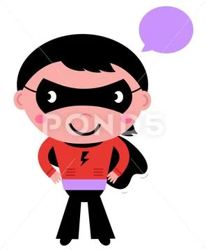 New in Shop : stylish cute artwork, Superhero Stock Illustration