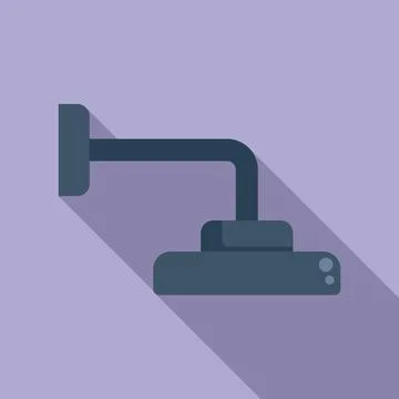 New shower head icon flat vector. Dark spa color Stock Illustration