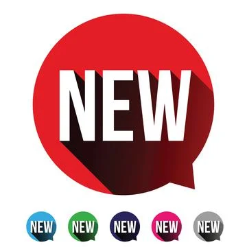 New sign label set Stock Illustration