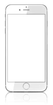 New silver iphone 6 plus with blank screen Stock Illustration