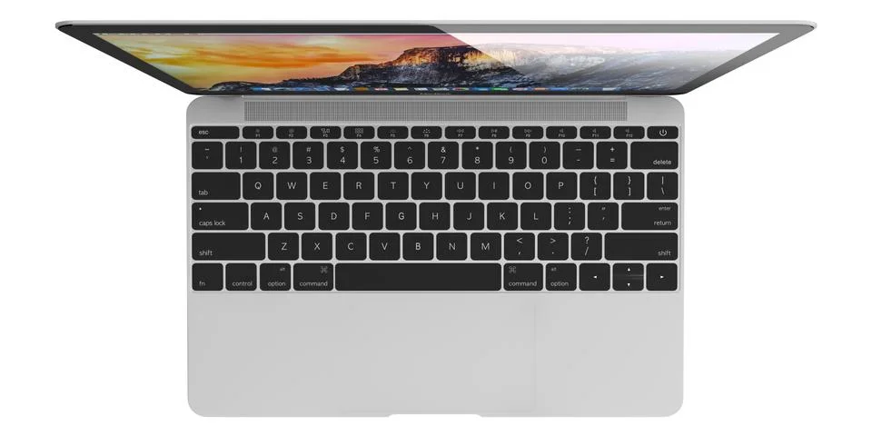 New Silver MacBook Air Stock Illustration
