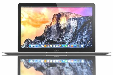 New Silver MacBook Air Stock Illustration