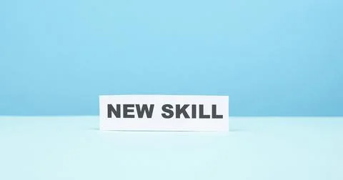 New skill sign, progress, development and education concept, having a goal, Stock Illustration