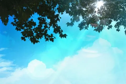 New sky clouds background Illustrazione stock