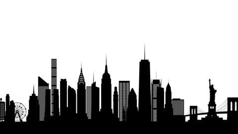 New skyline pan animation 4K Stock-Footage 315683863