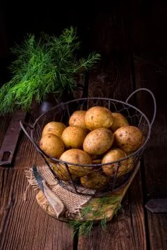 New small potatoes Stock Photos