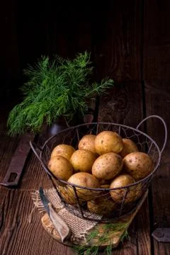 New small potatoes Stock Photos
