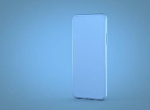 A New smartphone with blank screen isolated 3d Stock Illustration