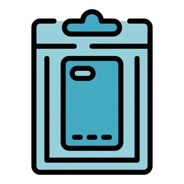 New smartphone case icon vector flat Stock Illustration
