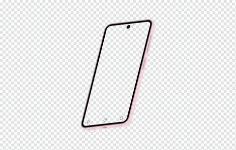 New smartphone mockup on transparent background Stock Illustration