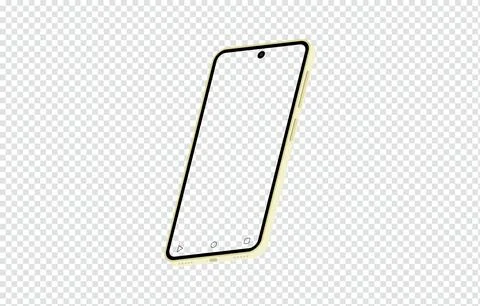New smartphone mockup on transparent background Stock Illustration