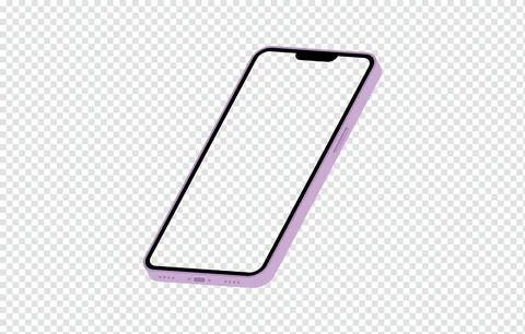 New smartphone mockup on transparent background Stock Illustration
