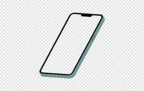 New smartphone mockup on transparent background Stock Illustration