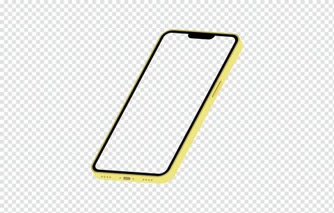 New smartphone mockup on transparent background Stock Illustration