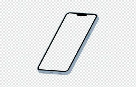 New smartphone mockup on transparent background Stock Illustration