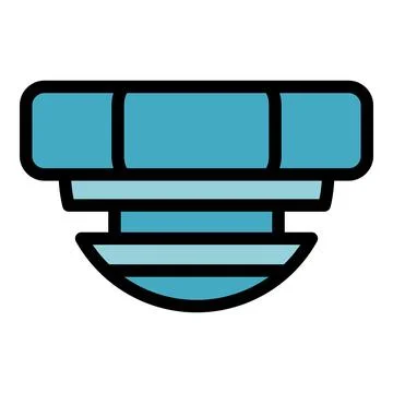 New smoke detector icon vector flat Stock Illustration