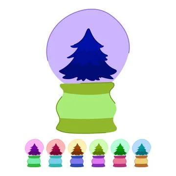New snow ball vector cartoon graphic Stock Illustration