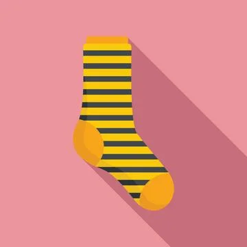 New sock icon flat . Kid collection Illustrazione stock