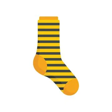 New sock icon flat vector. Kid collection Illustrazione stock