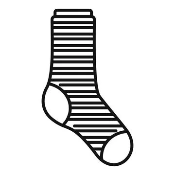 New sock icon outline vector. Kid collection Illustrazione stock