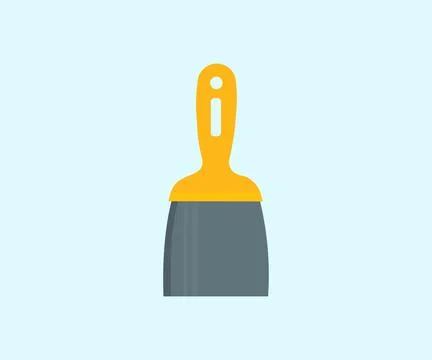 New spatula construction, Painter Puttied, Putty knife tool logo design. Stock Illustration
