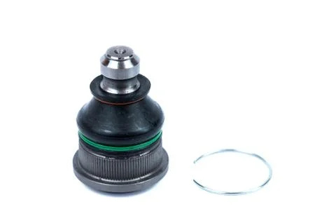 New spherical joint on a white background. Spare parts for replacing the Foto stock