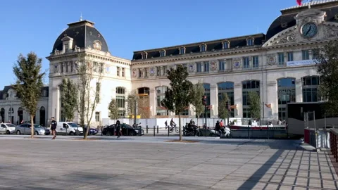 New square in front of the station Stock Footage 148043611