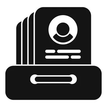 New staff doc icon simple vector. Hr business team 库存插图