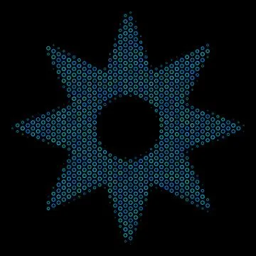 New Star Composition Icon of Halftone Circles Stock Illustration