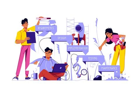 New startup steps of development Illustrazione stock