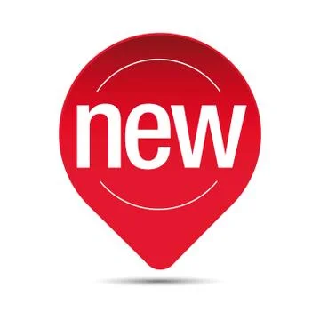 New sticker tag vector pointer Stock Illustration