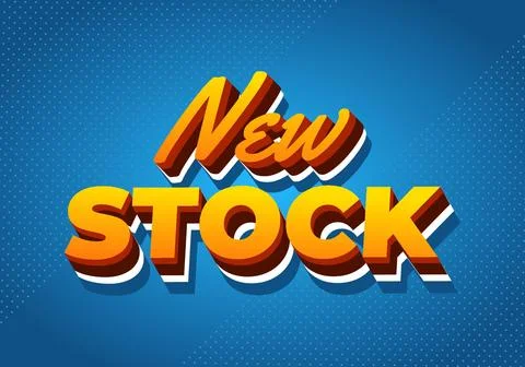 New stock. Text effect in modern colors with 3D style Ilustración de archivo