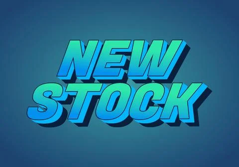 New stock. Text effect in modern colors with 3D style Ilustración de archivo