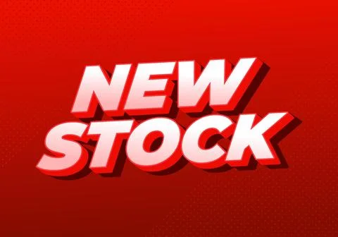 New stock. Text effect in modern colors with 3D style Ilustración de archivo