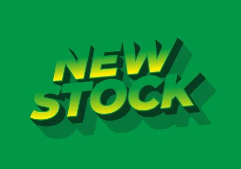 New stock. Text effect in modern colors with 3D style Ilustración de archivo