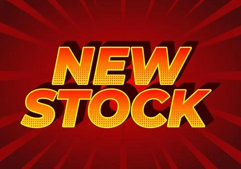 New stock. Text effect in modern colors with 3D style Ilustración de archivo