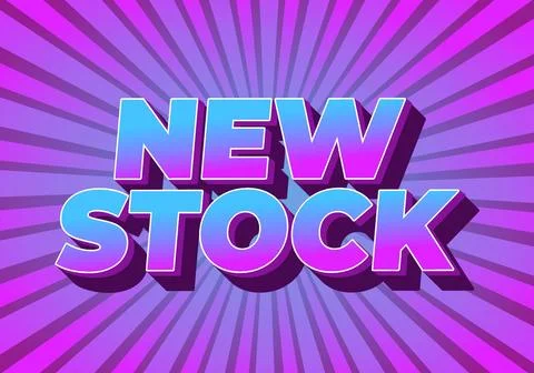 New stock. Text effect in modern colors with 3D style Ilustración de archivo