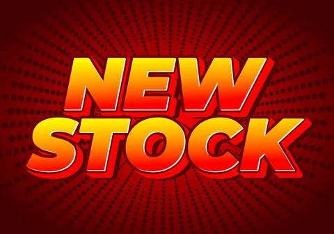 New stock. Text effect in modern colors with 3D style Ilustración de archivo