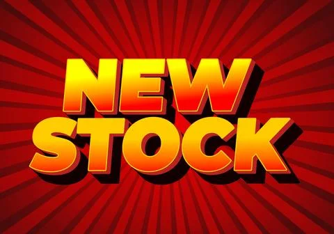 New stock. Text effect in modern colors with 3D style Ilustración de archivo
